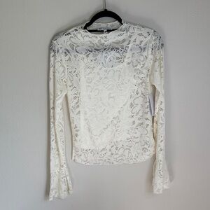 Jessica Simpson Ivory Lace Blouse